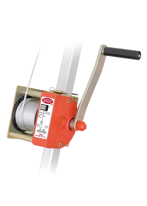 Guincho manual Steelflex para resgate em espaCo confinado
